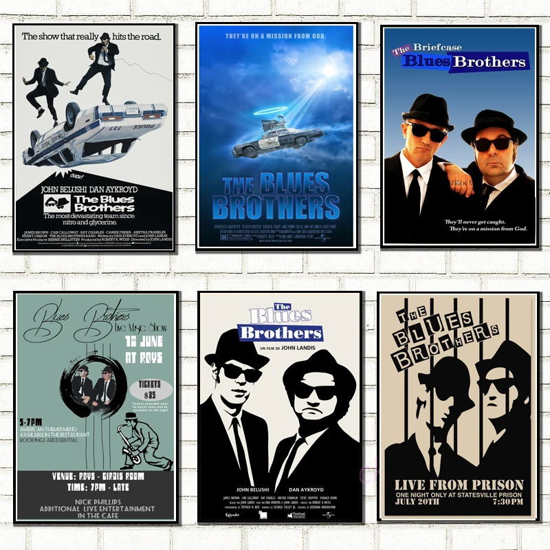THE BLUES BROTHERS CANVAS PRINT PICTURE WALL ART HOME DECOR FREE DELIVERY