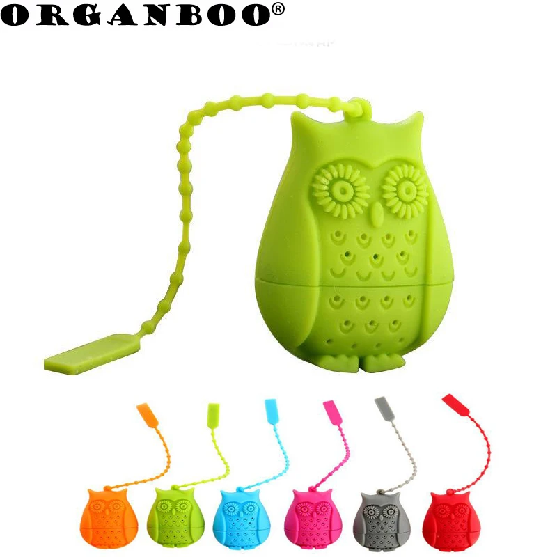 

ORGANBOO 1PC Silicone Owl Shape Tea Infuser Creative Owl Tea Strainer Filter Silicone Tea Bag