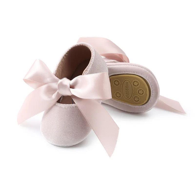 0-18 месяцев абрикосовый цвет новорожденных обувь с милым бантом для девочек принцесса обувь Свадебная обувь Bebe Популярные моксы детская обувь. CX89C