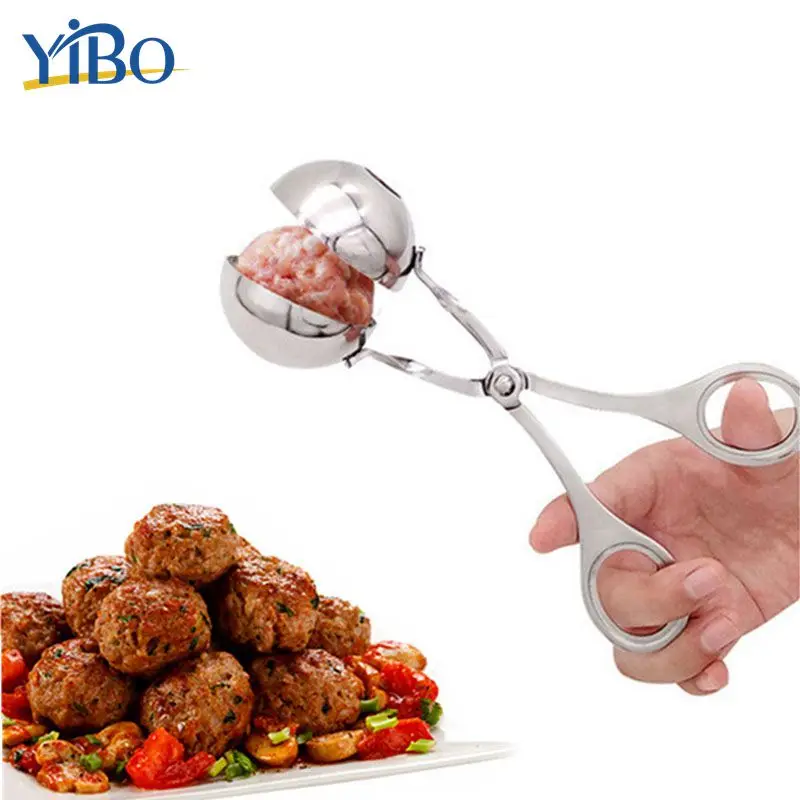 1Pc Meatball Maker Stainless Steel Meat Baller Cooking Tool Tong Clip