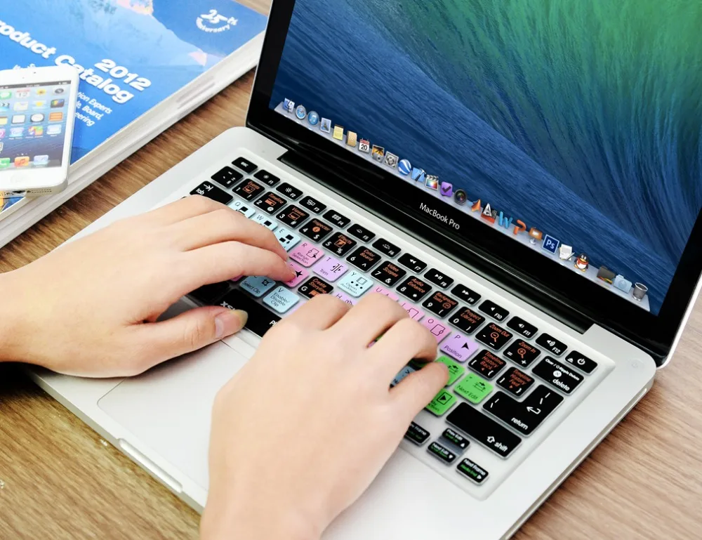 XSKN FCPX чехол для клавиатуры, горячие клавиши Final Cut Pro X ярлык силиконовой кожи для Apple Macbook Air 13 дюймов, для Macbook Pro 13 15