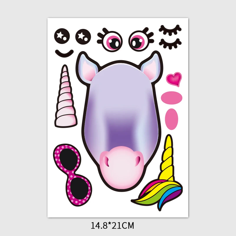 4 pcs Handmade DIY unicorn cartoon waterproof sticker for children travel case bicycle laptop notebook kid toy anime stickers 4 pcs Handmade DIY unicorn cartoon waterproof sticker for children travel case bicycle laptop notebook kid toy anime stickers