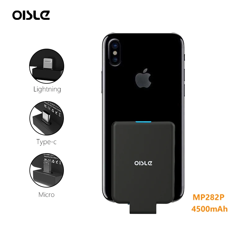 Mini Power Bank Case Ultra-thin Portable External Backup For iPhone X XS Samsung S8 Xiaomi 8 Huawei P20 Battery Charger Case