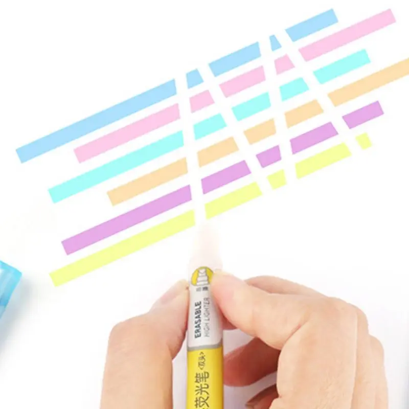 

6pcs Double Head Erasable Highlighter Pen Marker Pastel Liquid Chalk Fluorescent Pencil Drawing Stationery