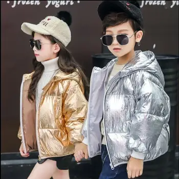 

2018 autumn and winter fashion new space bread children down cotton padded boy and girl warm cotton coat