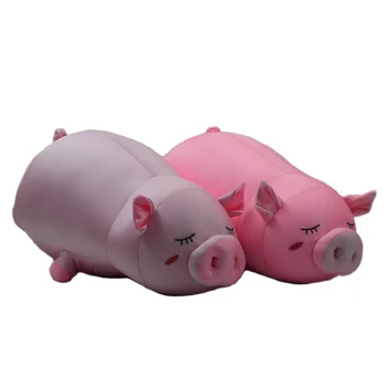 

1PCS pink foam particles lying pig plush toy, simulation pig foam particles doll, kids toy, appease toys, Christmas gift