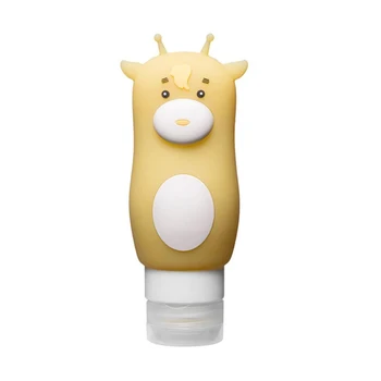 

1pc Cartoon Animal Cute Emulsion Dispensing Bottle Silicone Portable Cosmetics Shampoo Container Beauty Travel Bottles