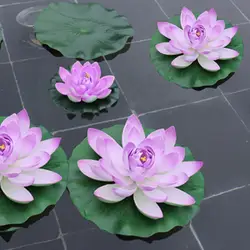 Искусственный Моделирование Лотос плавающий цветок декоративный бассейн пруд завод орнамент домашний садовый декор