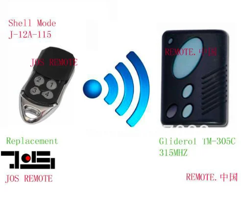 Gliderol replacement remote ,replace TM-305C , gliderol garage door remote DHL free shipping the remote replace for faac tm 433ds 1 tm 433ds 2 tm 433ds 3 garage door opener fixed code 433mhz