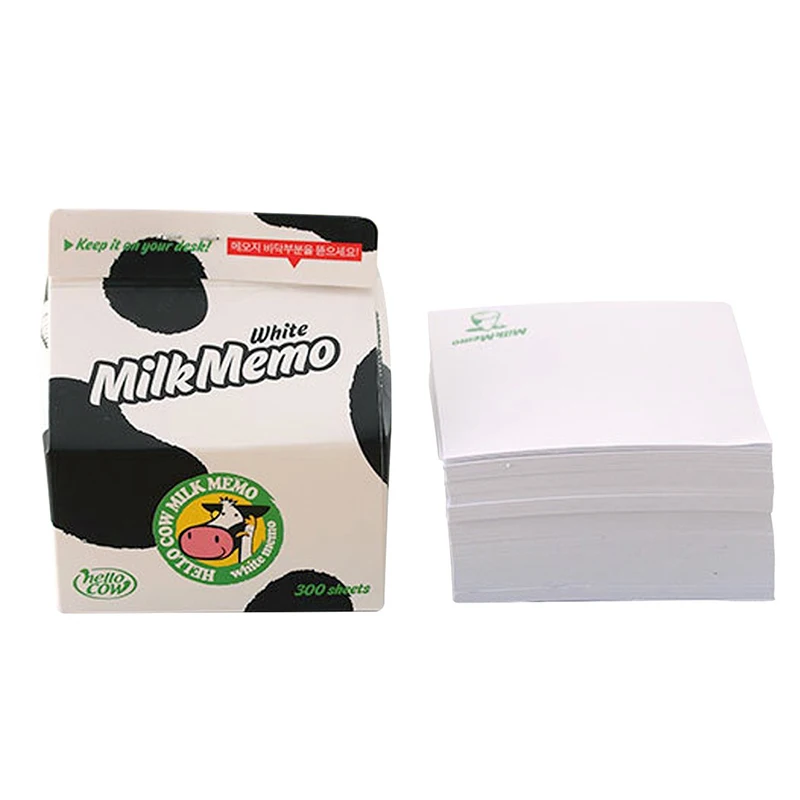 

Milk Box Creative Sticky Notes Cute Notes Lovely Memo Bookmark Memos 200 Sheets (cow)