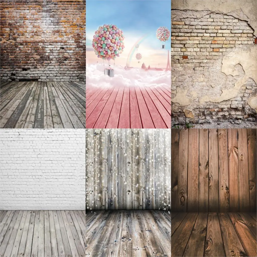 

Wood&Brick Background for Photography HUAYI Vinyl Birthday Photo Backdrop for Photo Studio Pics or Home Party Decor D-3489etc.
