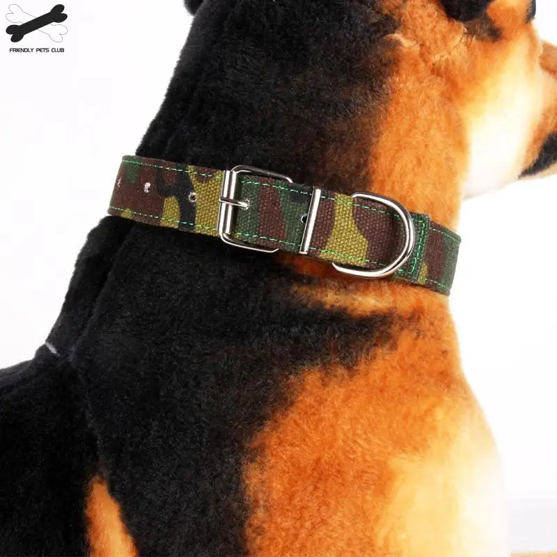 

1 piece camouflage material Canvas dog collar forest training camouflage for medium large dogs lead accessories belt