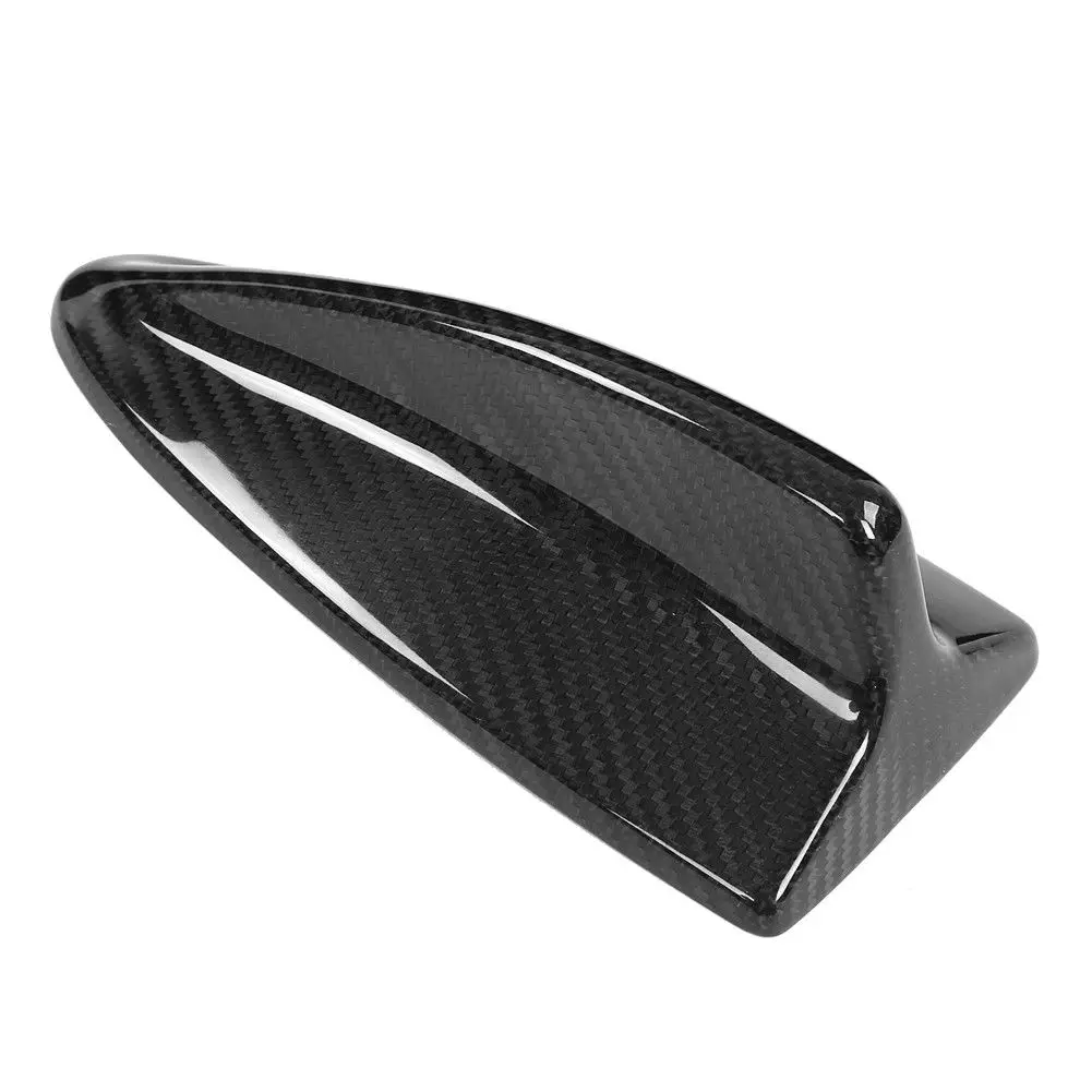 

Glossy Black Carbon Fiber Roof Antenna Shark Fin Antenna Cover Trim For E46 E90 E92 E60 E61