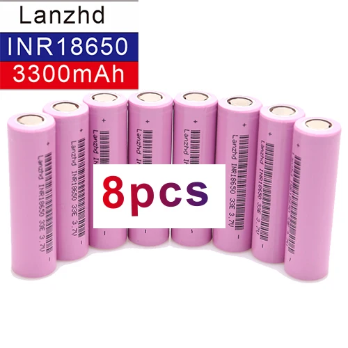 1~ 8 шт 18650 3,7 V INR18650 перезаряжаемые батареи Литий-ионные 3,7 v 30a большой ток 18650VTC7 18650 батарея - Цвет: 8 PCS 3300MAH