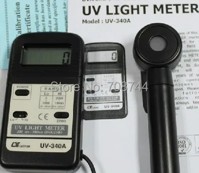 0-1999uW/cm2, 2000-19990uW/cm2, 290-390nm(UVA, UVB), Lutron УФ-счетчик UV-340A