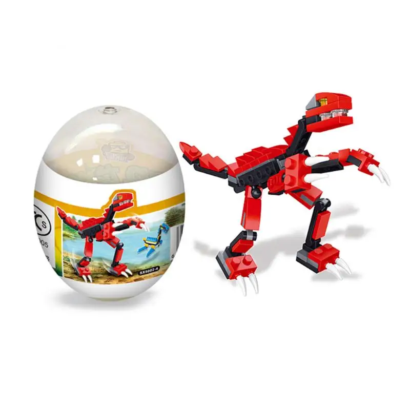 1 шт. в сборке модели динозавров Мини DIY Дети развитие детей Puzzel яйца игрушки подарок на день рождения случайный цвет