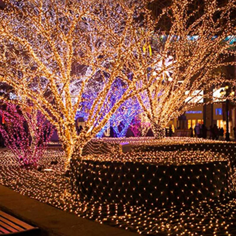 10 м 20 м светодиодный Сказочный праздничный струнный светильник, гирлянда 100 светодиодный 200 светодиодный светильник для рождественской елки, сада, вечерние, свадебные декоративные лампы, AC220V ЕС водонепроницаемый