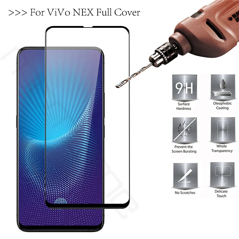 For Vivo Nex Tempered Glass Safety 0.3mm 9H Hardness Full Cover Full