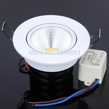 Стиль Светодиодный точечный встраиваемый светильник мощностью 5 Вт Светодиодный светильник с регулируемой яркостью 5 Вт Встраиваемая Светодиодная лампа AC110V/220 В белый корпус+ Драйвер 24 шт./лот