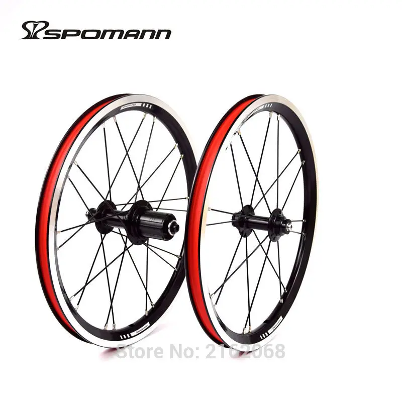 New SPOMANN 16 inch Folding bike alloy V brake BMX bicycle clincher rims wheelset MTB 16er use for 11 speed freewheel Free ship New SPOMANN 16 inch Folding bike alloy V brake BMX bicycle clincher rims wheelset MTB 16er use for 11 speed freewheel Free ship