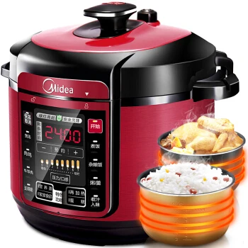 

Quality Electric Pressure Cooker with 2 Inner Pot 7 Gear Presser Adjustable 5L Reservation Timing Rick Cooker Non-stick