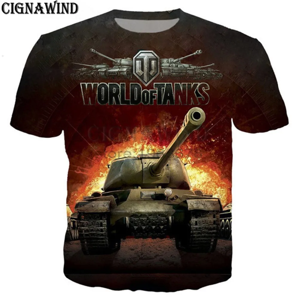 Модная крутая футболка для мужчин/женщин,, игра World Of Tanks, футболки с 3D принтом, унисекс, Harajuku стиль, футболка, уличная одежда, топы