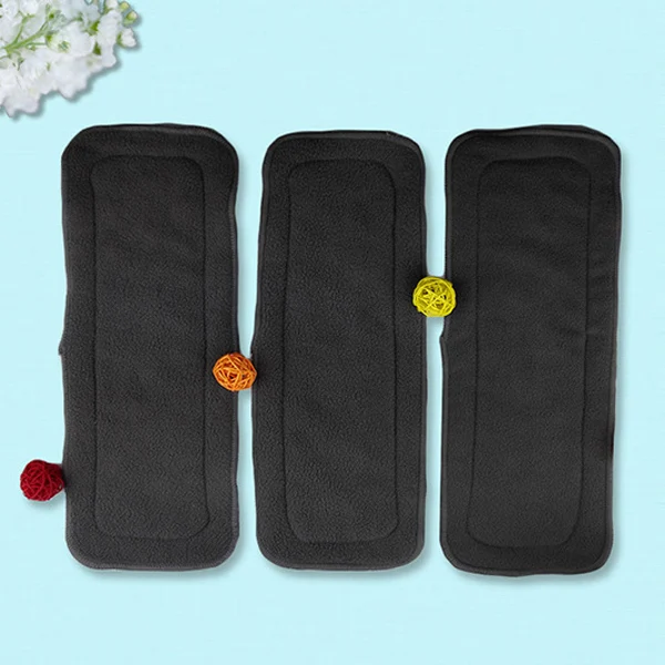 Fraldas do Bebê Forro de Bambu Cuidados com o Bebê Novo Camadas Inserções Pano Cinza Macio Reutilizável Lavável Confortável Infantil Fralda 10 Pçs 4 16 High Quality Mamãe e Bebê