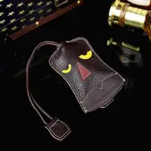 Дизайн, высокое качество, натуральная кожа, мультяшный ключ, кошелек, веревка, тянущий стиль, сумка для хранения ключей для автомобиля