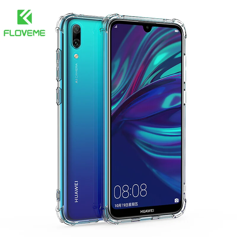 Чехол Floveme для huawei P20 Lite P30 Pro Силиконовый противоударный чехол для huawei mate 20 Lite чехол для Honor 10 Funda Coque P 20 - Цвет: Transparent