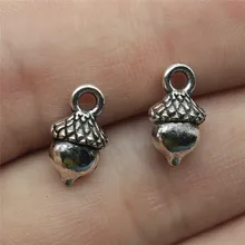 20 adet uğurlu takı bulguları DIY aksesuarları Acorn kolye antik gümüş renk 0.5x0.3 inç (13x7mm)