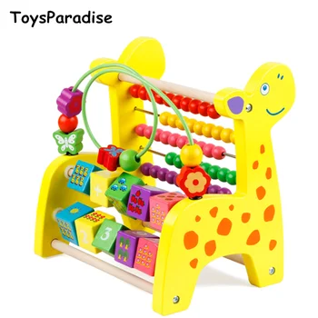 

Baby Toys Wooden Eeducational Toy Animal Beads Maze of Calculation Baby Early Learning Math Toys Free Shipping Gift