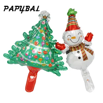 

50pcs Mini Snowman Santa Claus Tree Foil Balloons Merry Christmas Decoration Inflatable Air Balloon Party Supplies Kids Toys