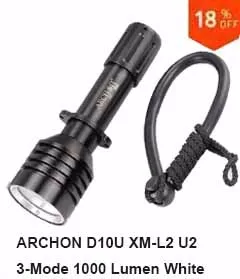 Archon D10U Dive Light Torch Zoomable 680LM CREE LED 60M Scuba 18650 Flashlight