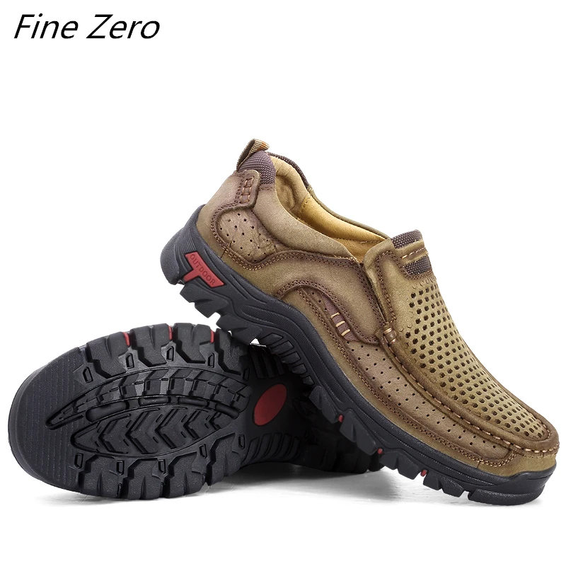 

Men's Tactical Boots Genuine Leather Men Outdoor Walking Shoes Breathable Sneaker Mountain Hiking Shoes Men Hunting Boots 38~48