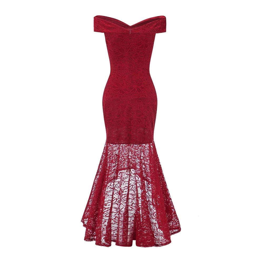 OML533J#Fishtail wine red lace evening Dresses long Blue pink Christmas party dress prom gown women's fashion wholesale Clothing OML533J#Fishtail wine red lace evening Dresses long Blue pink Christmas party dress prom gown women's fashion wholesale Clothing