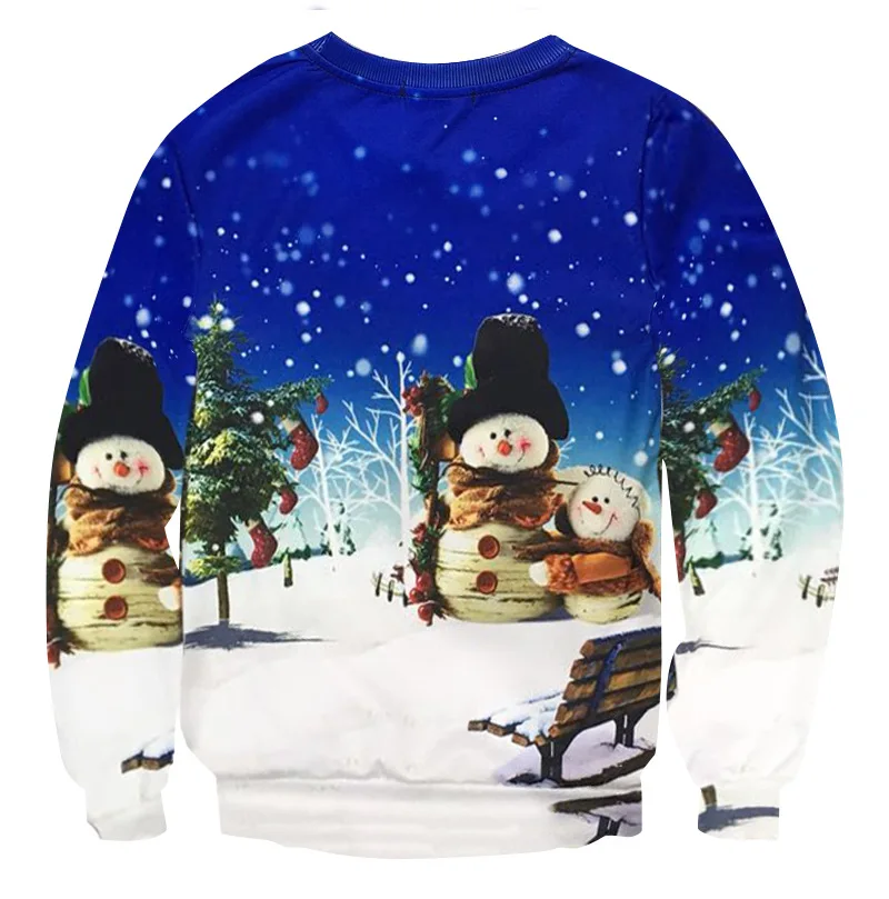 3D печати Для мужчин Для женщин Уродливый Рождественский свитер отпуск Санта эльф Забавный Для женщин s Для мужчин свитера Топы осень-зима Костюмы