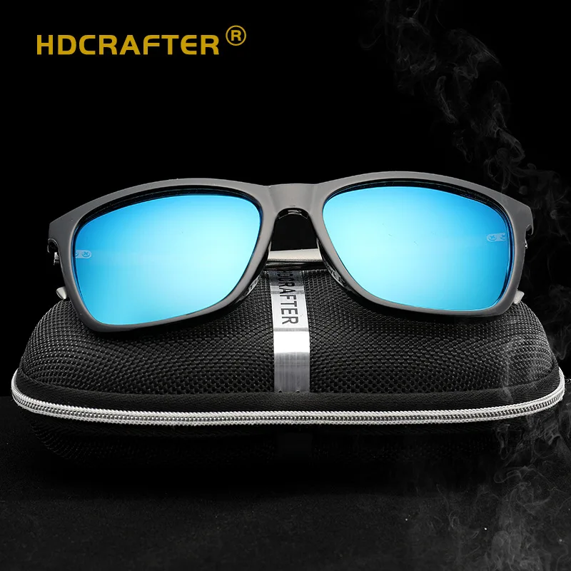 Квадратные алюминиевые солнцезащитные очки HDCRAFTER для мужчин и женщин винтажные
