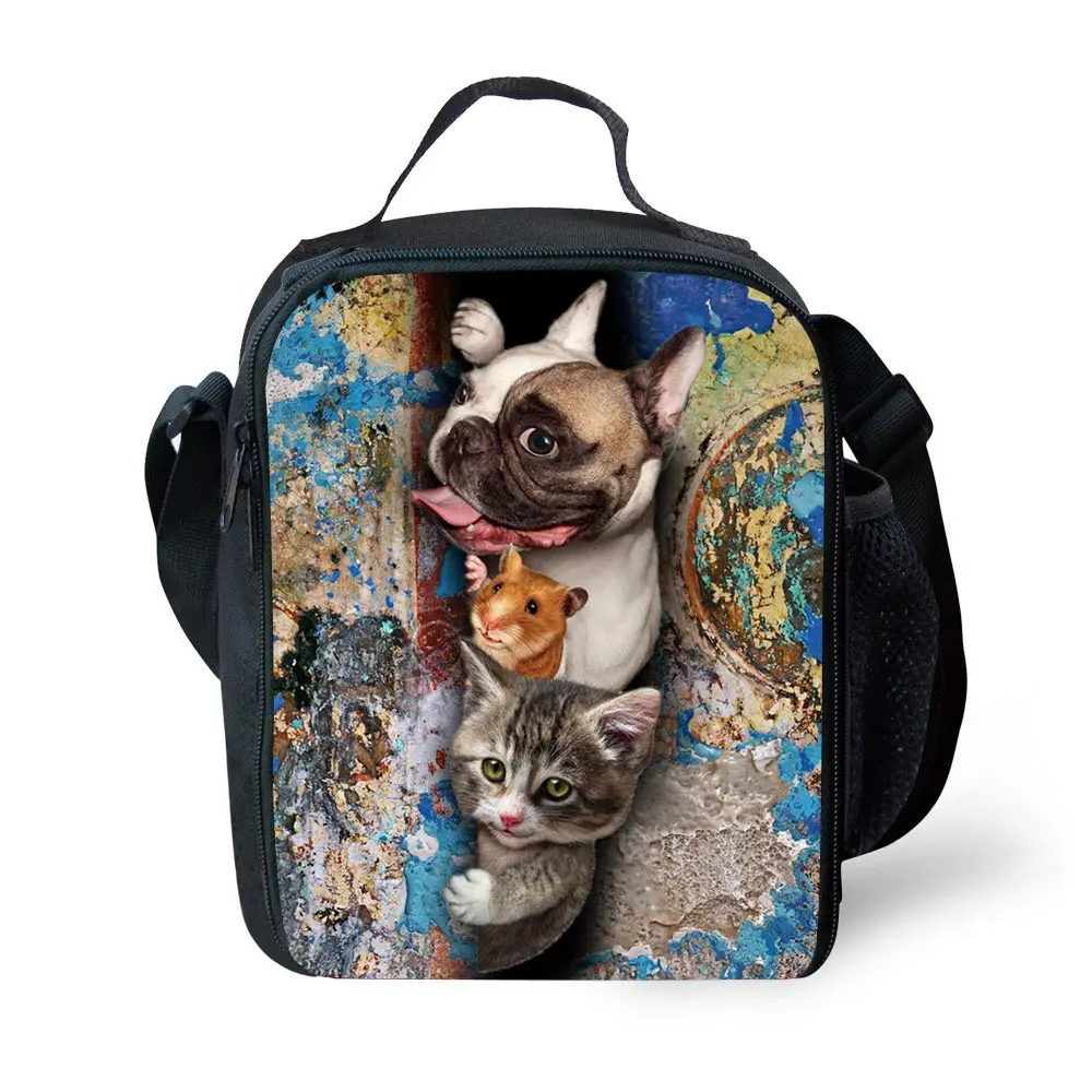 KWD Kids Lovely Dog Lunch Bag Cute Funny Puppy Print Fresh Cooler Custom Personalized Pet Lunchbox for Students Boys Girls Gift (15)