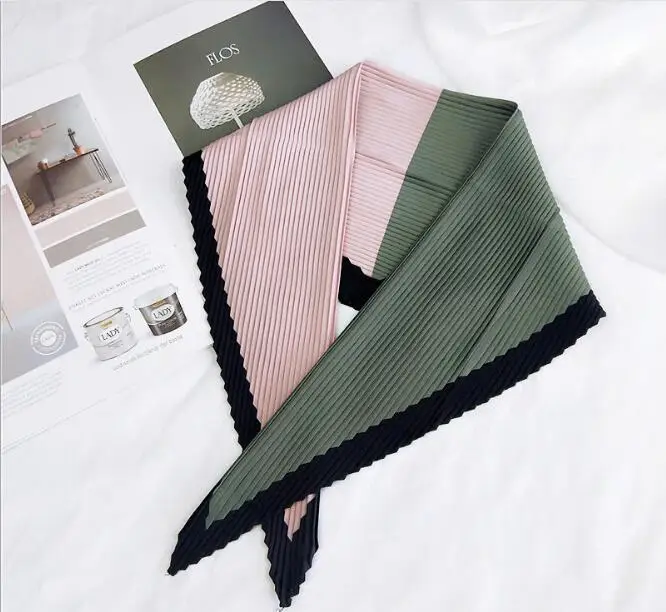 

Foulard Wrinkle Scarf Women Crepe Kerchief Fashion Diamond Neck Wraps Luxury Brand Head Scarves For Ladies 2019 New Headband