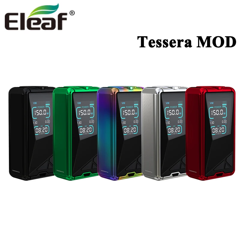 

Original E Cigarette Eleaf TESSERA 150W Box MOD Vape 3400mAh battery 1.45inch TF Color Diaplay Vaporizer Support ELLO TS Tank