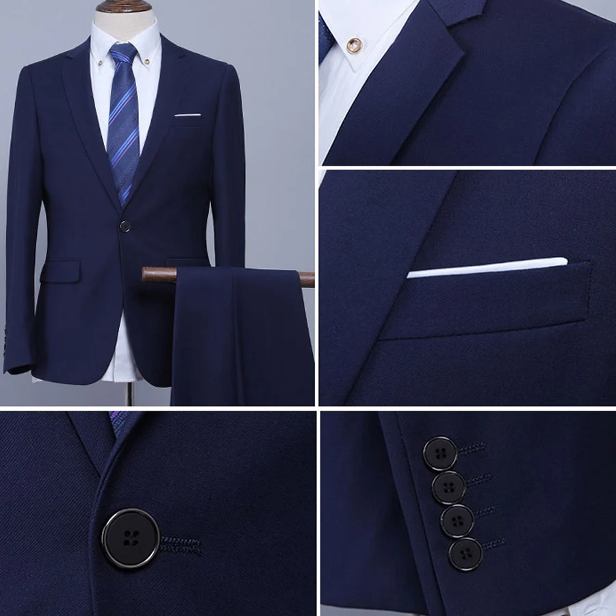 Роскошный мужской свадебный костюм Libithia мужские блейзеры приталенные костюмы