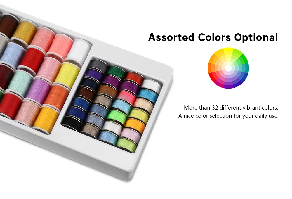 60pcs Assorted Colors Sewing Thread Spools Storage Organizer Holder