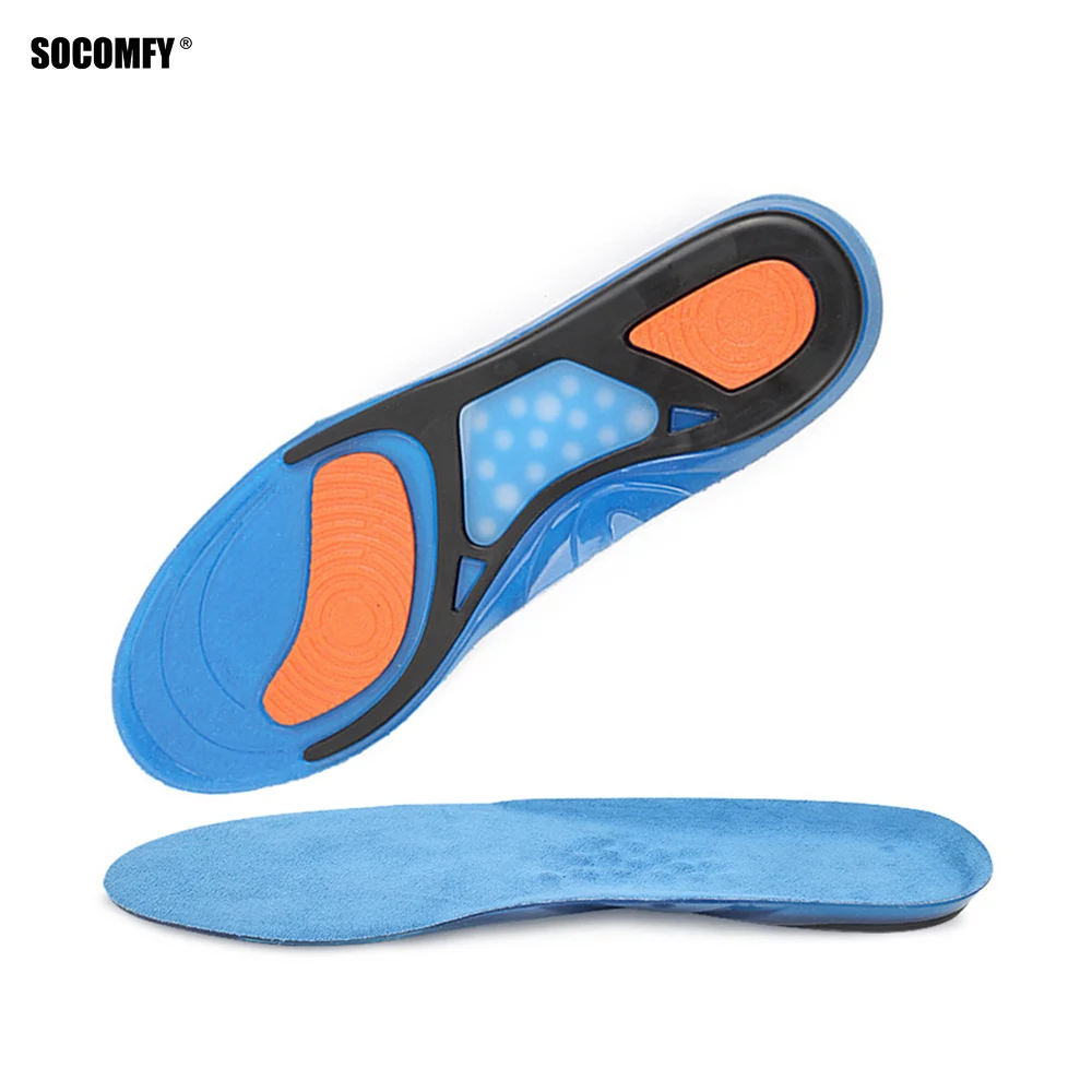 Silicone Gel Sports Insoles Shock Absorption Pads Running Shoes Inserts Breathable Insoles Foot Health Care For Men And Women