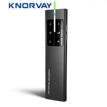 Knorvay N89 2.4GHz تحكم عن بُعد لاسلكي مقدم مع الأخضر ليزر باور بوينت عرض لاسلكي للتحكم عن بعد الفرس
