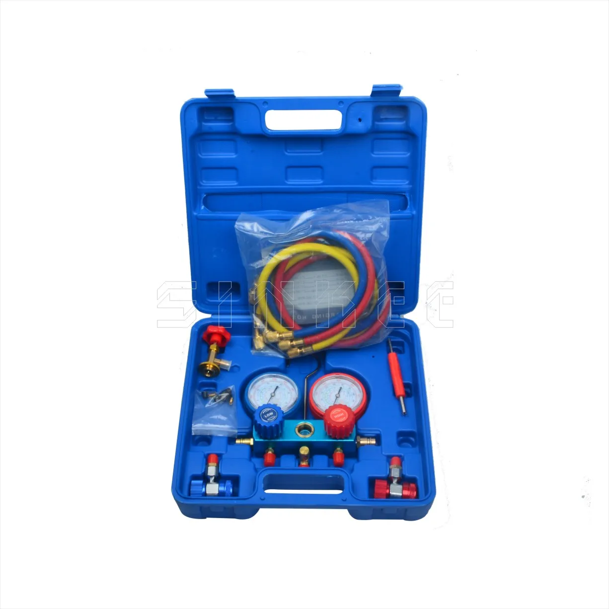 

R134A AC A/C Manifold Gauge Test Set Air Conditioner Charging Tester Pump Service Kit SK1553