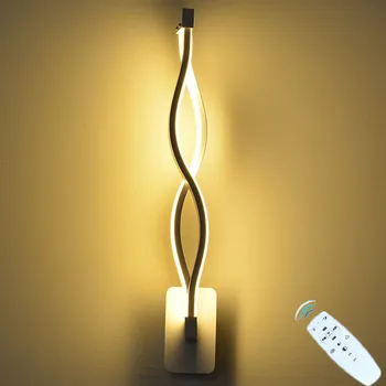 

Creative Simple Wall Lamp Wave LED Bedroom Bedside Lamp Art Corridor Stair Wall Lamp Candlestick Wall Lights for Room Home