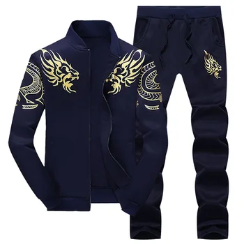 

Autumn Men Sets Fashion Autumn Spring Sporting Suit Sweatshirt +Sweatpants Mens Clothing 2 Pieces Sets Slim Tracksuit D61101