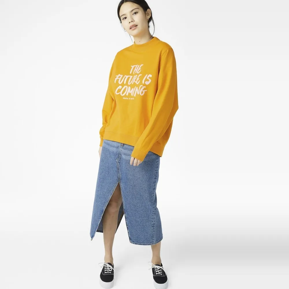 HDY Haoduoyi 2019 Fashion School Girl Half-high Collar Letter Print Oversize Sweatshirts HDY Haoduoyi 2019 Fashion School Girl Half-high Collar Letter Print Oversize Sweatshirts