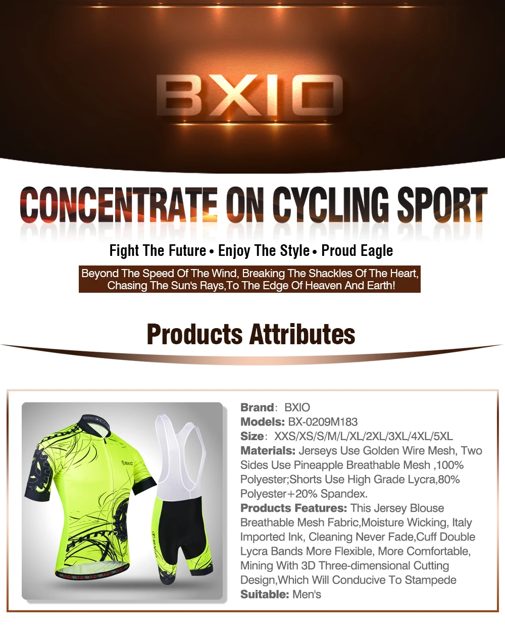 BXIO с коротким рукавом Велоспорт Джерси наборы флуоресцентный Ropa Ciclismo велосипедная Одежда Майо Ciclismo MTB велосипед одежда BX-0209M183