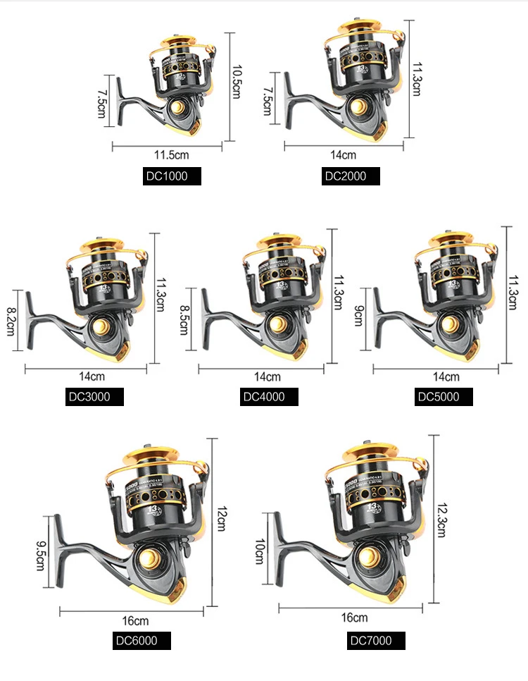 FDDL колеса рыбы спиннинговая рыболовная Катушка 5,2: 1 13BB 7000-1000 серии спиннинговое колесо Тип морской рок приманка рыболовные катушки для